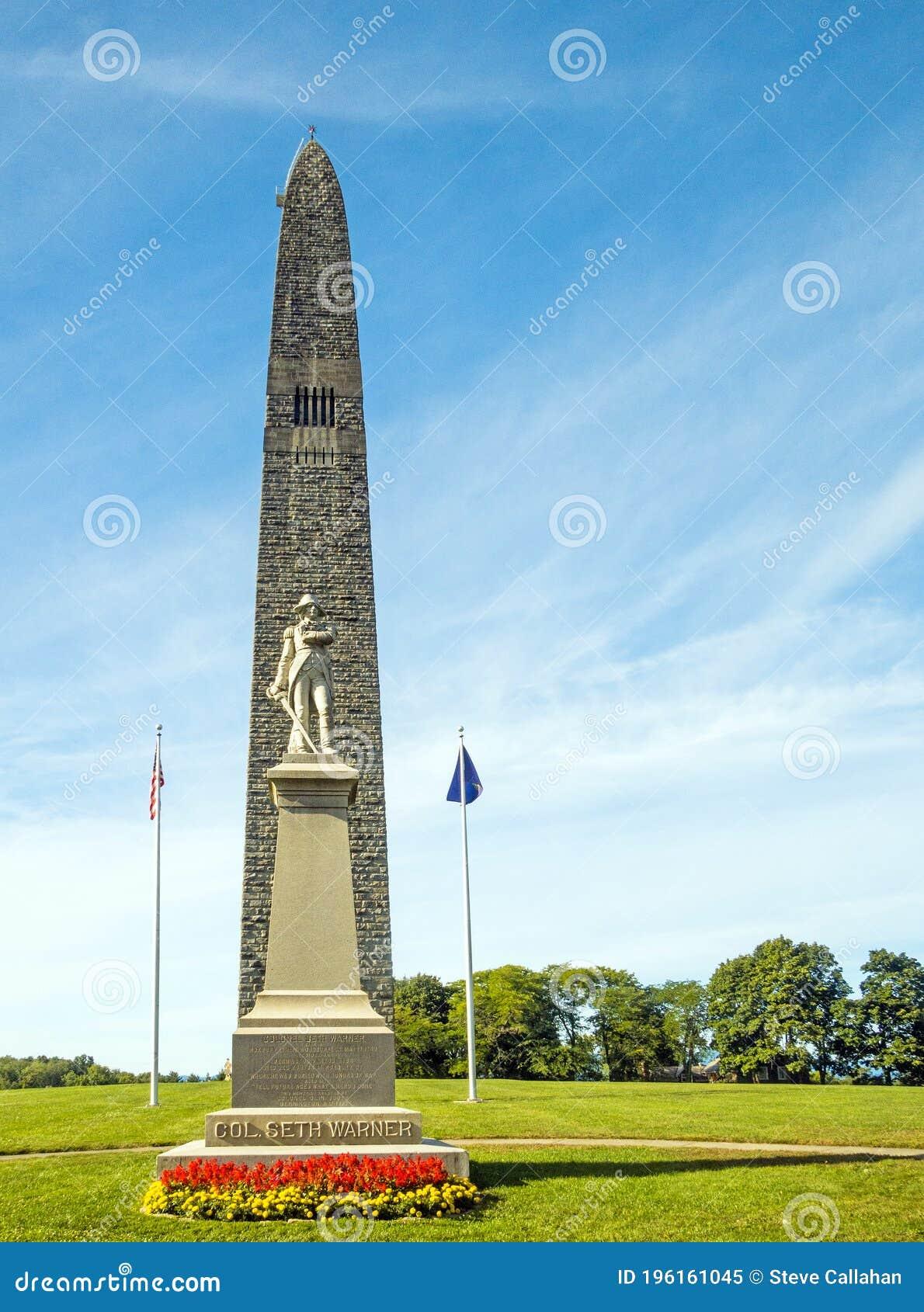Seth Warner Statue and Bennington Battle Monument Editorial Image ...